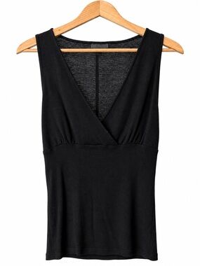 Vintage Y2K Michael Stars Black Shimmer Wrap Tank Top Festival Sm
